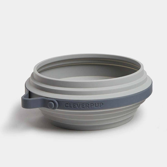 Nomad Collapsible Dog Bowl - Two Sizes Available: Grey Silicone / Large
