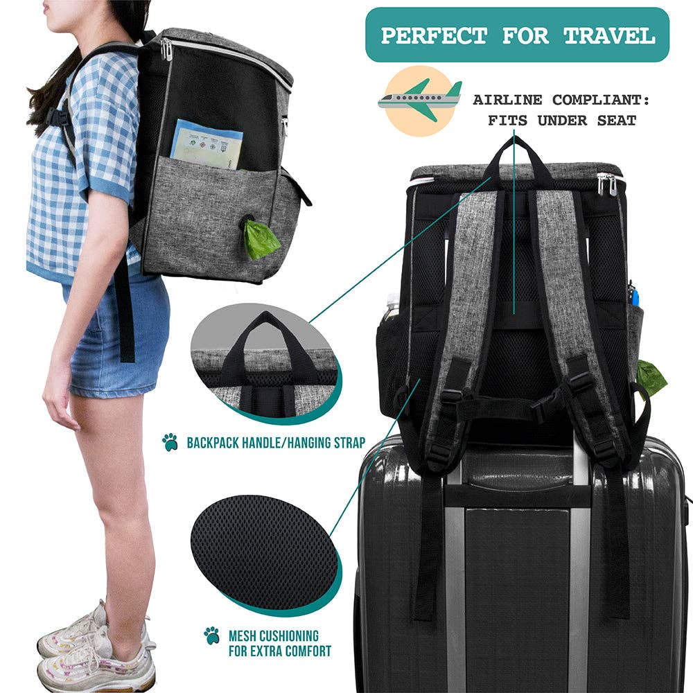 Deluxe Pet Travel Set Organizer Backpack