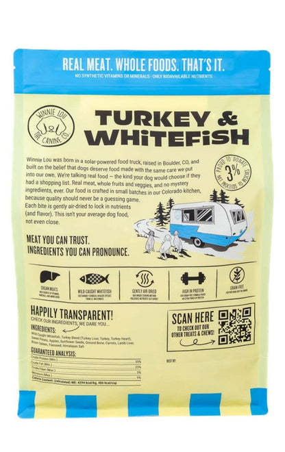 Winnie Lou Gently Air-Dried Dog Food - Turkey + Whitefish