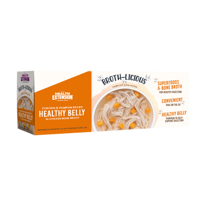 Broth-Licious Chicken & Pumpkin in Bone Broth - Healthy Belly Recipe for Adult Dogs