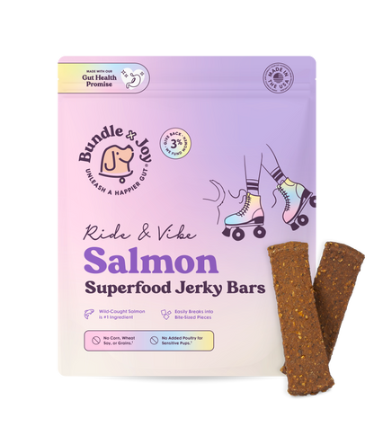 Ride & Vibe Wild-Caught Salmon Jerky Bars for Dogs 5oz