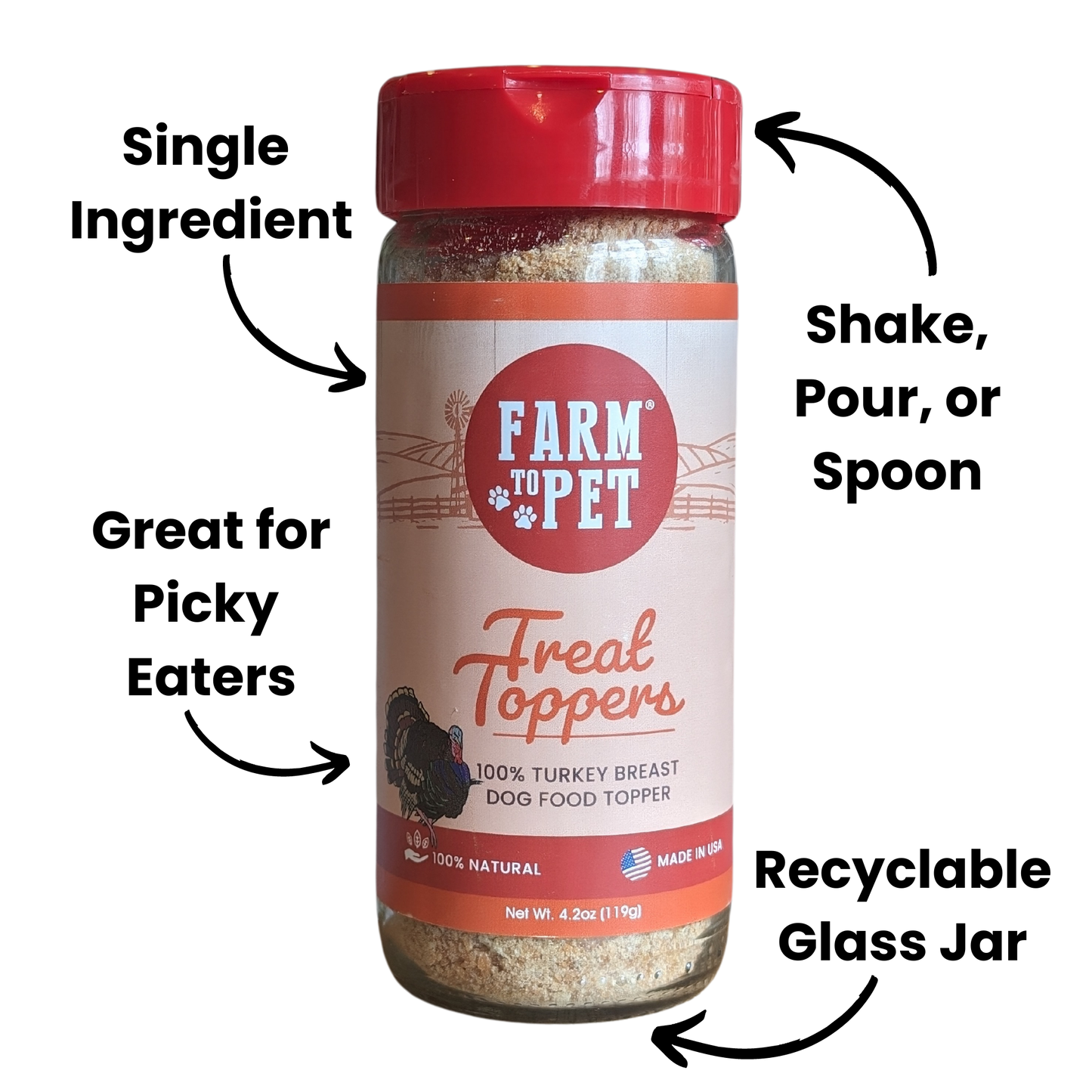 Treat Topper Turkey Dog Food Topper