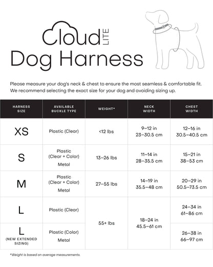 Sunny Tails Ember Black Cloud Lite Dog Harness