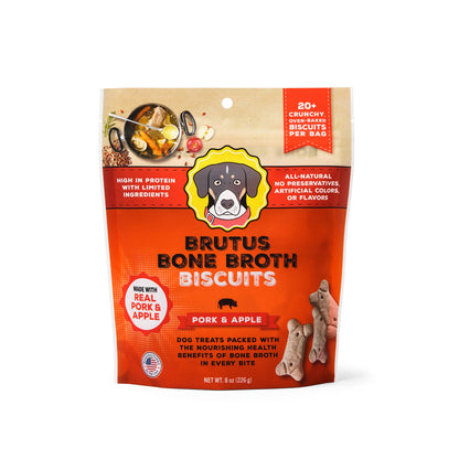 Brutus Bone Broth Biscuits - Pork & Apple Flavor