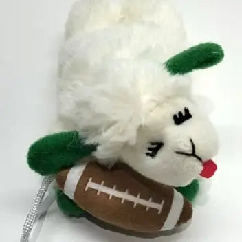 Multipet Tailgate Lamb Chop w/ Football Cat Toy
