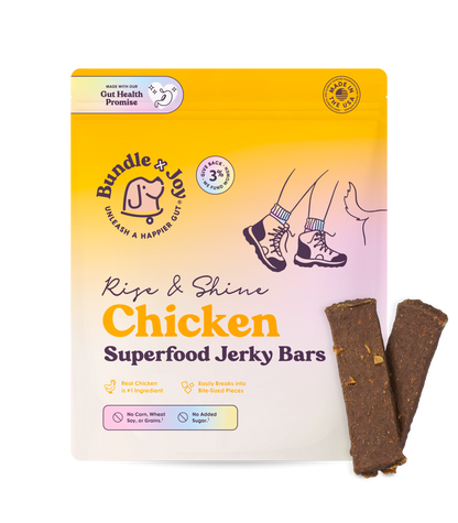 Rise & Shine Chicken Superfood Jerky Bars for Dogs 5oz: 5oz