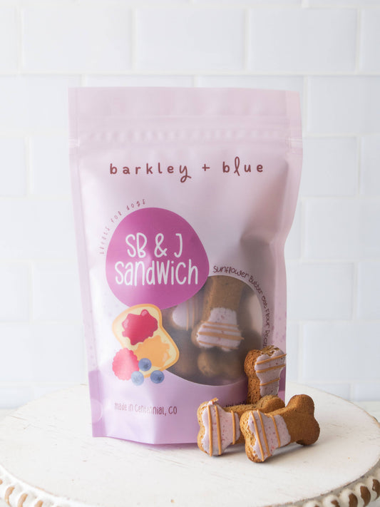 Barkley & Blue SB&J Sandwich Bone Dog Biscuits