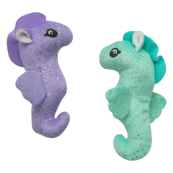 Snugarooz Kitty Seahorse w/ Catnip Cat Toy 4" 2pk