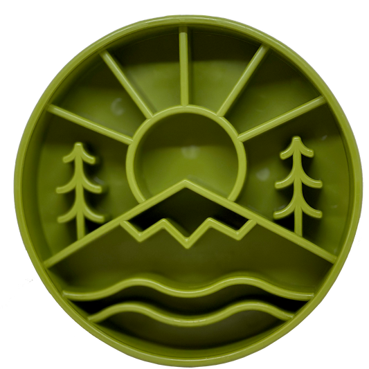 Great Outdoors Design eBowl Enrichment Slow Feeder Bowl for: Green