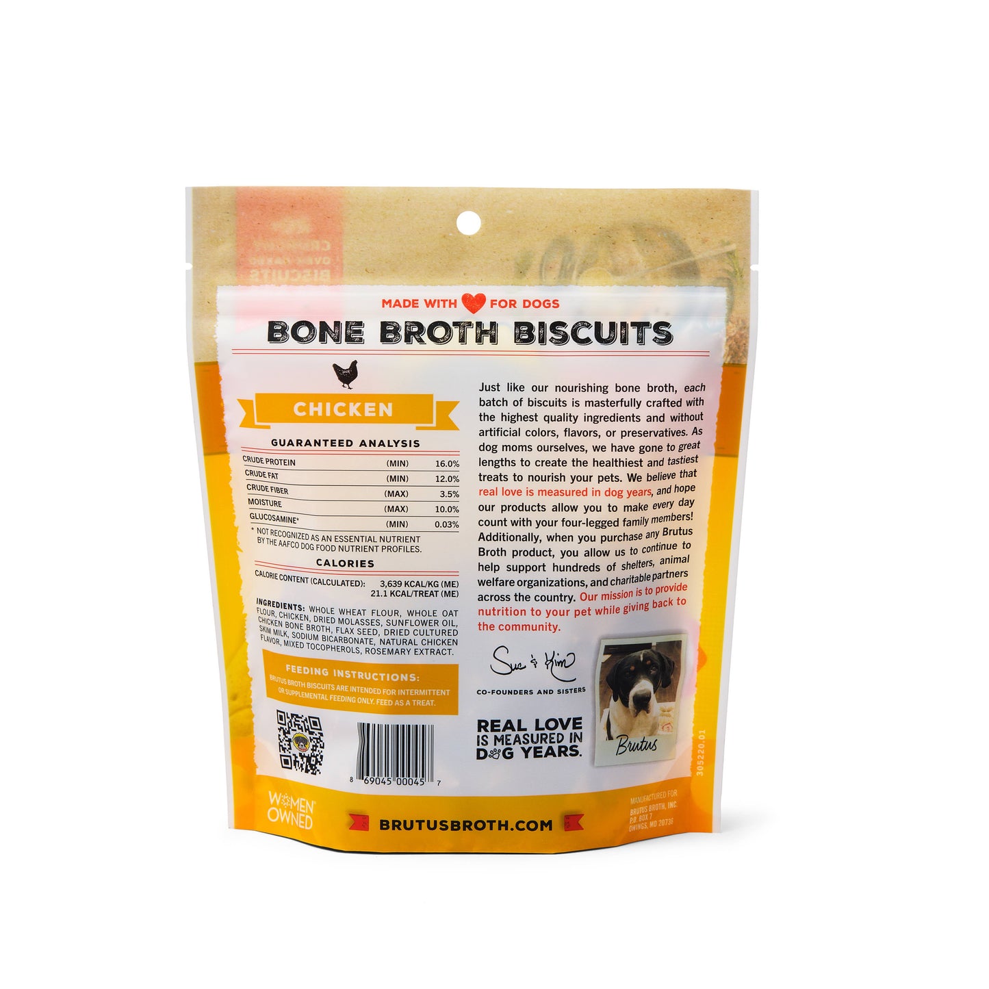 Brutus Bone Broth Biscuits - Chicken Flavor