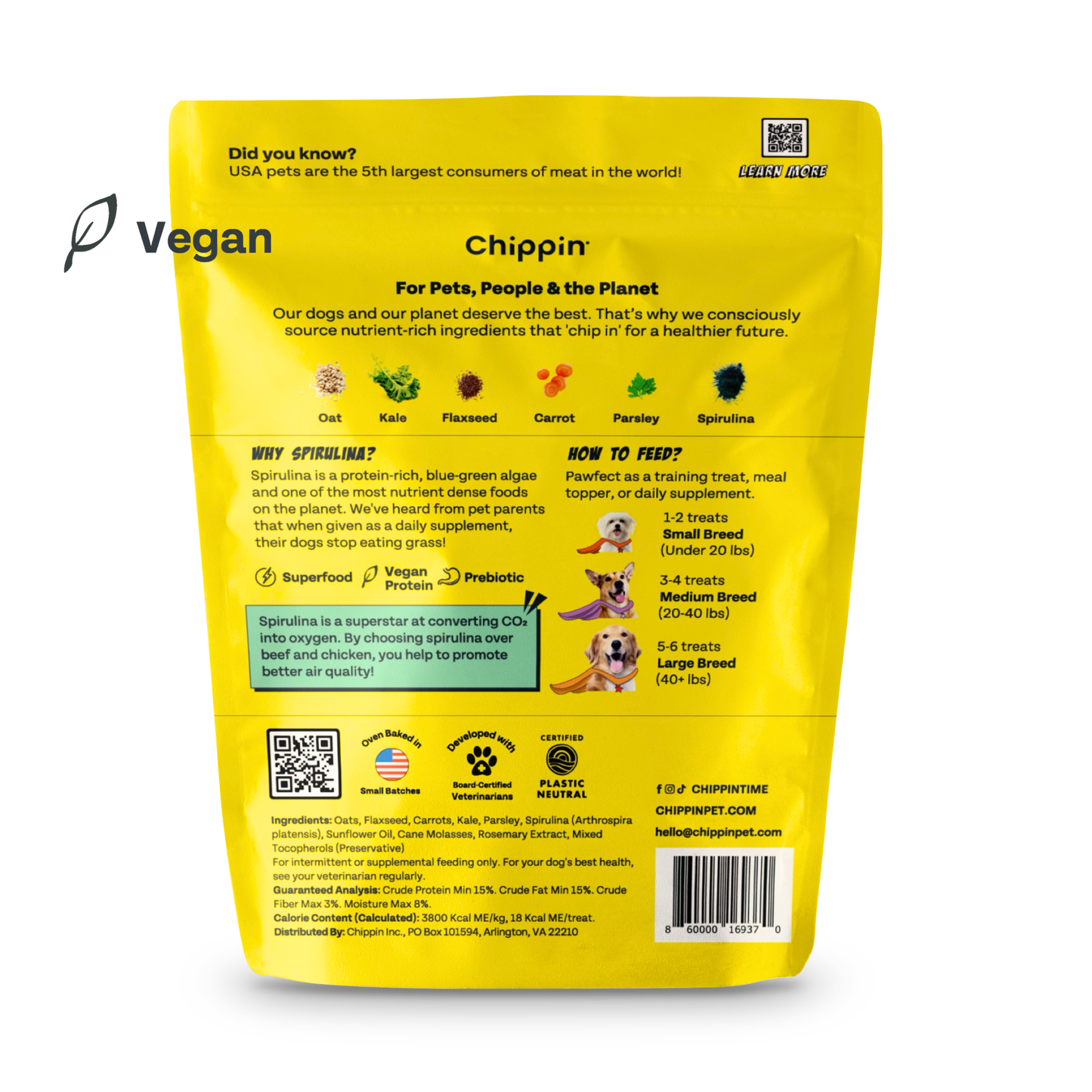 Veggie Dailies Kale Carrot Spirulina Dog Treats