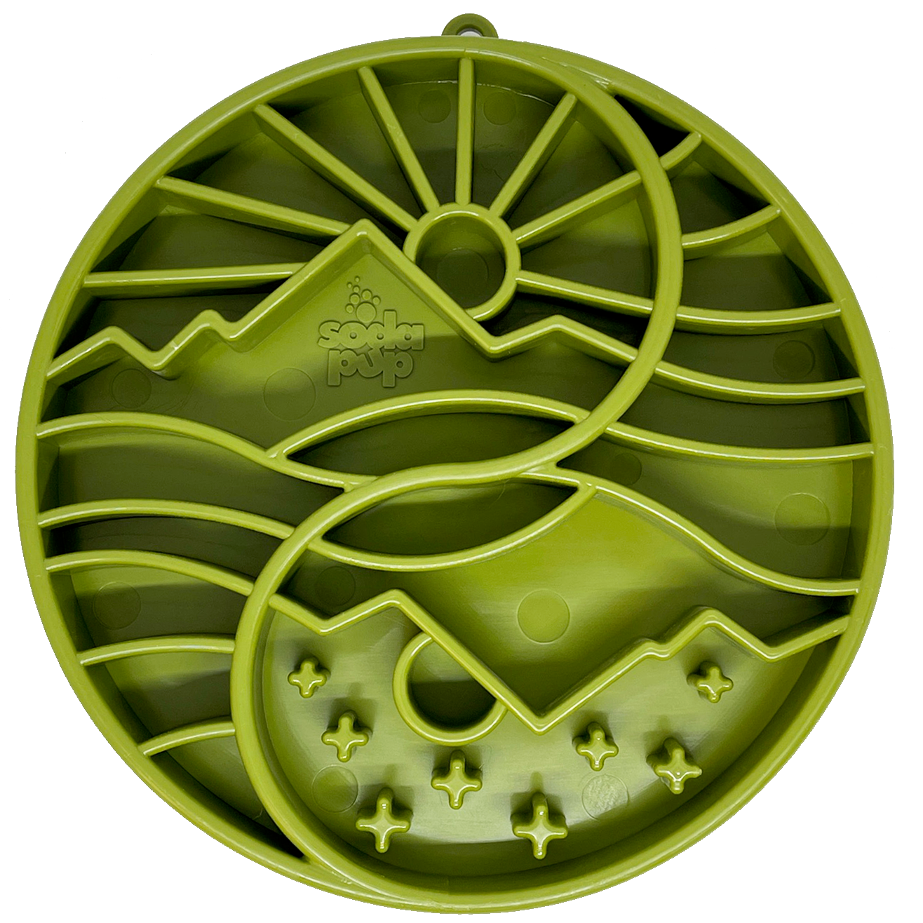 Yin Yang Design Shallow Slow Feeder Tray for Dogs