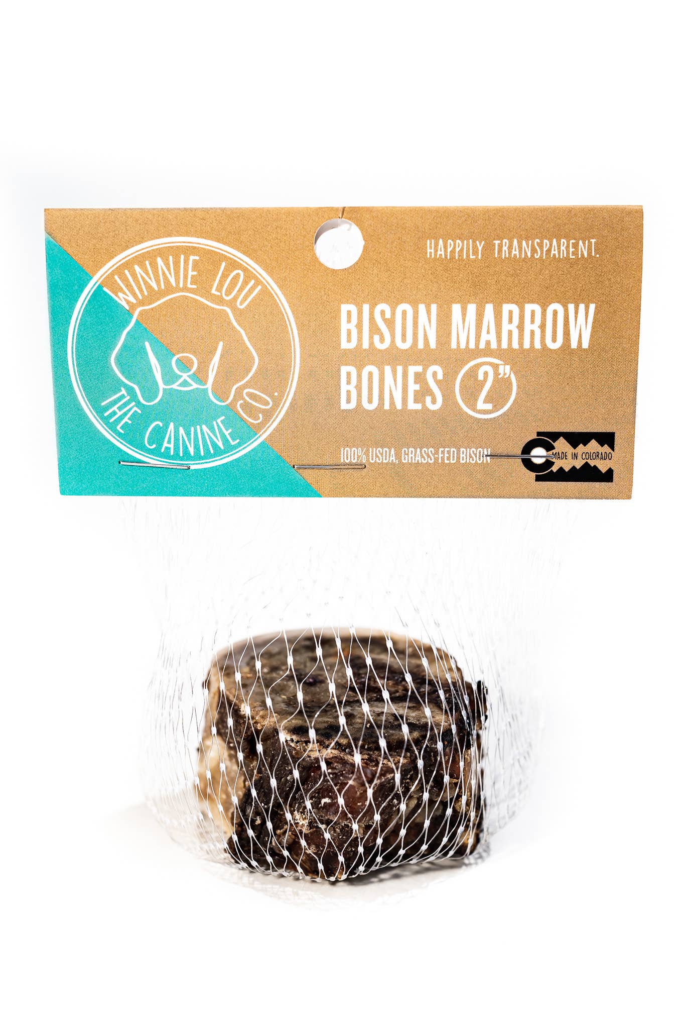 Winnie Lou Bison Marrow Bone - 2"