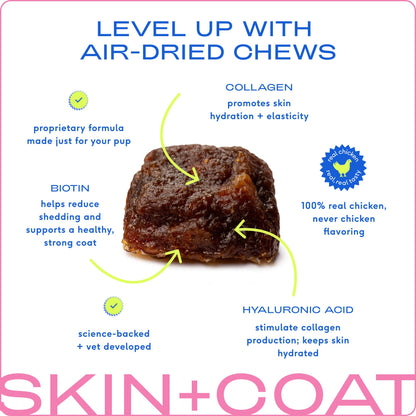 Native Pet Skin + Coat Chews, Skin & Coat Supplement for Dogs: 30ct