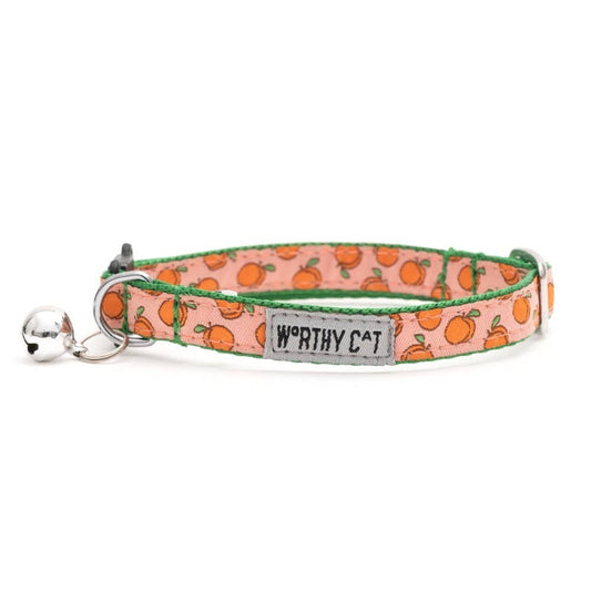 Peachy Keen Cat Collar: Peach / One Size Fits Most