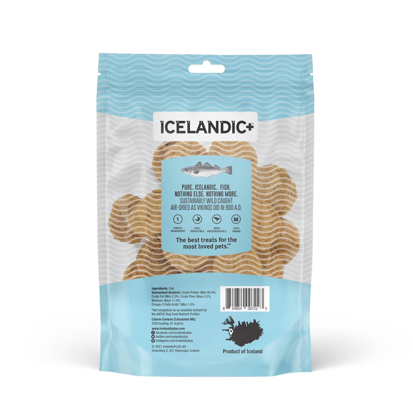 Icelandic Cod Fish Chips Dog Treat 2.5-oz