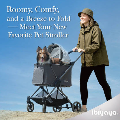 Ibiyaya Maxi Deep Pet Stroller: Twin Gray