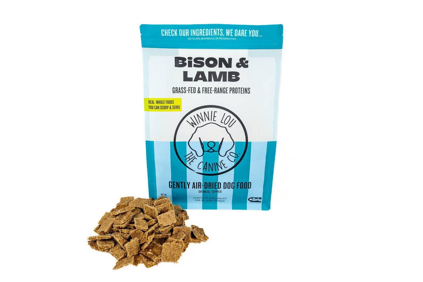 Winnie Lou Gently Air-Dried Dog Food - Bison + Lamb