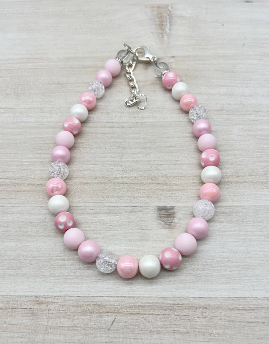 Mini Spring Pink Combo Necklace: 14" / Clasp w/2" extender chain