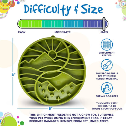 Yin Yang Design Shallow Slow Feeder Tray for Dogs