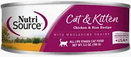 NutriSource Canned Cat & Kitten Food: Chicken & Rice