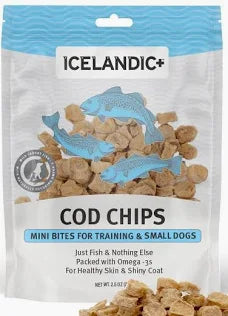 Icelandic Cod Fish Chips Dog Treat 2.5-oz
