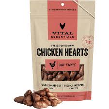 Vital Essentials Chicken Hearts Dog Treat