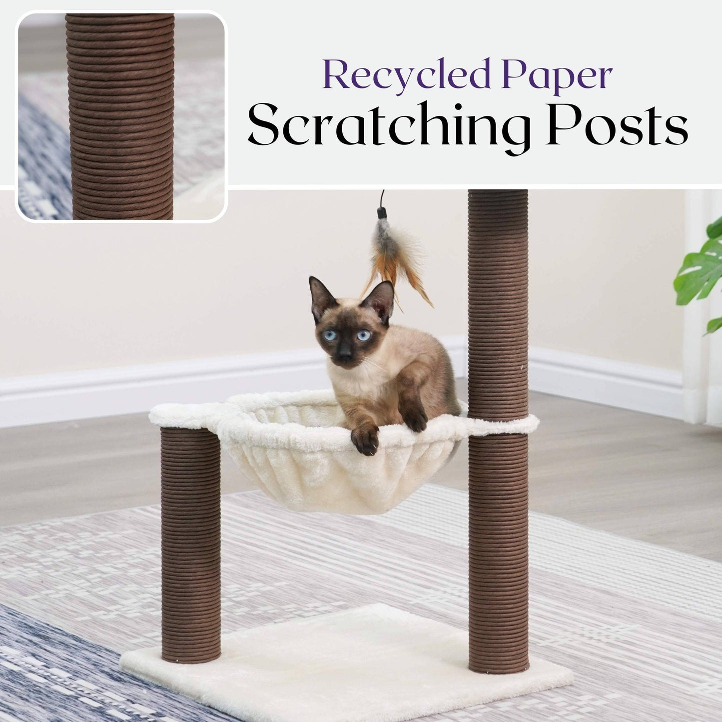 Cat Tree 3-Level Kitten Tree with Plush Perch