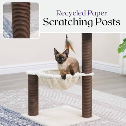 Cat Tree 3-Level Kitten Tree with Plush Perch