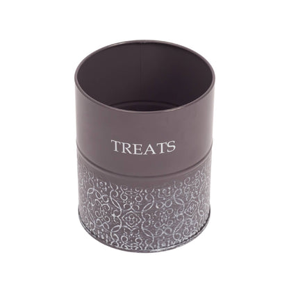 Pet Treat Storage Canister - Volcanic Gray & White: Large