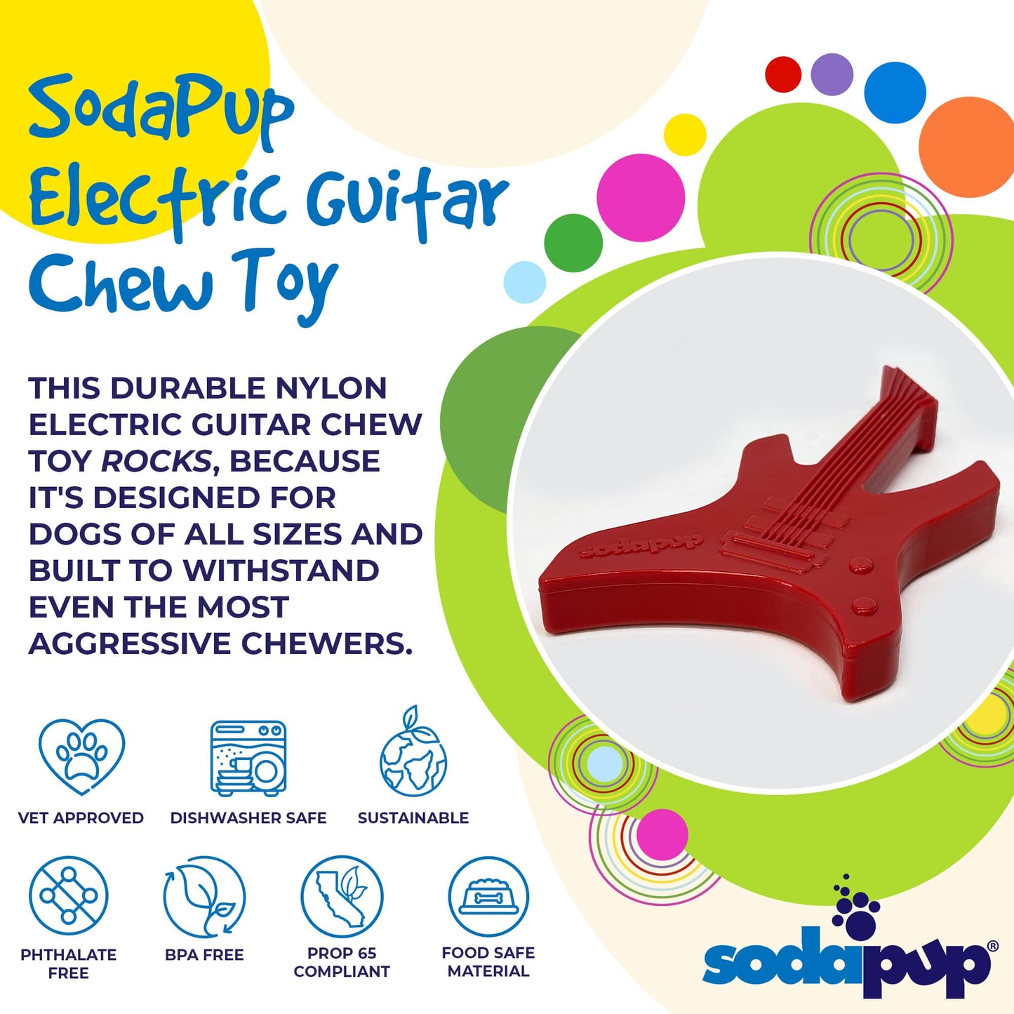 Electric Guitar Durable Dog Toy