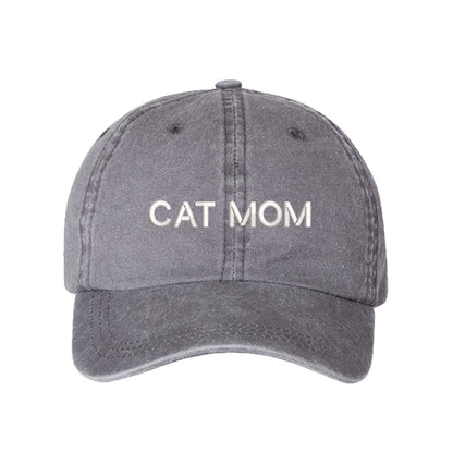 Cat Mom Washed Unisex Baseball Hat