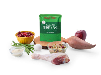 Grandma Ada's Turkey & Yams Human Grade Fresh Pouch: 9 Oz