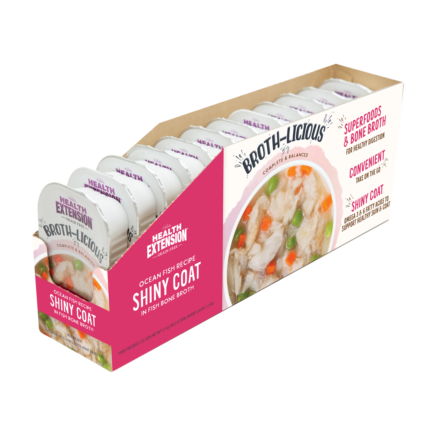 Broth-Licious Ocean Fish in Bone Broth -Shiny Coat Recipe for Adult Dogs