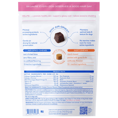 Native Pet Skin + Coat Chews, Skin & Coat Supplement for Dogs: 30ct