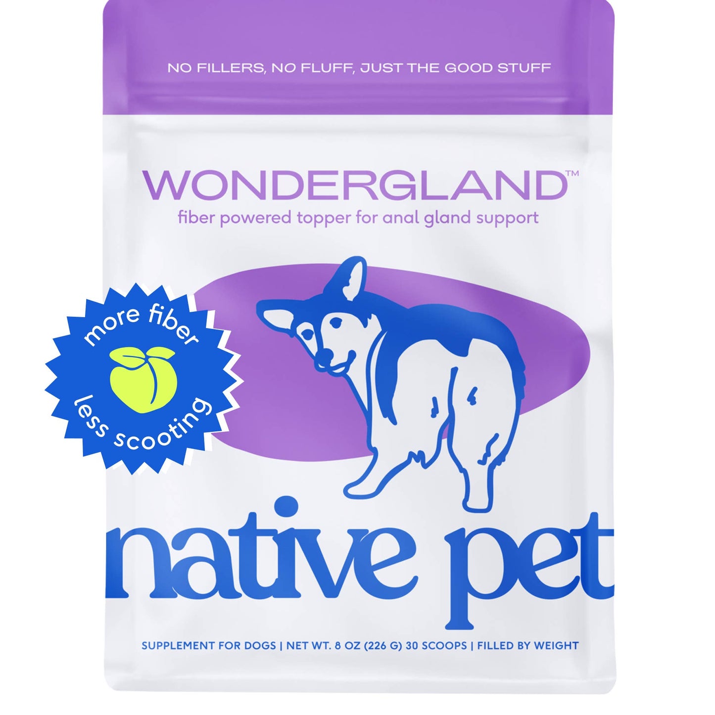 WonderGland Anal Gland Pumpkin Fiber & Digestive Supplement: 30 scoops