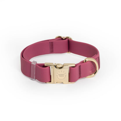 Mulberry Burgundy Waterproof Dog Collar
