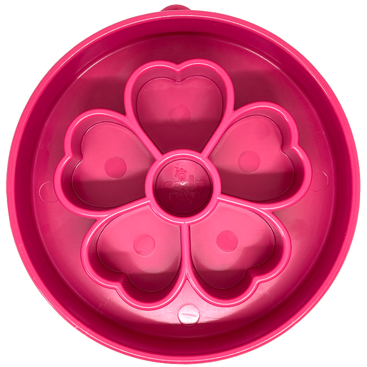 Flower Slow Feeder Bowl for Dogs: Flower Bowl - Pink