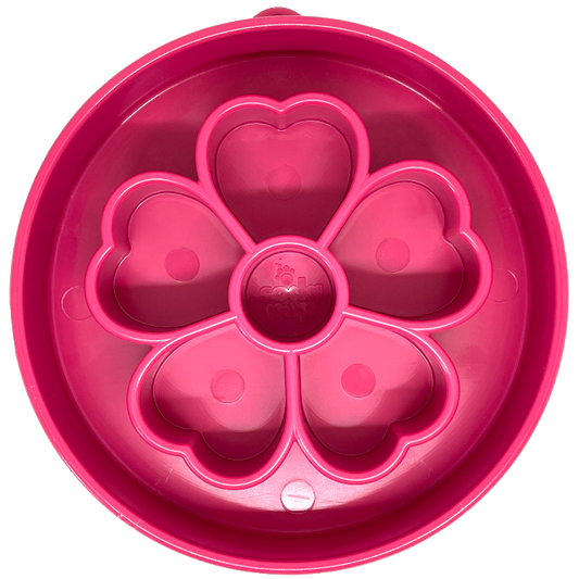 Flower Slow Feeder Bowl for Dogs: Flower Bowl - Pink