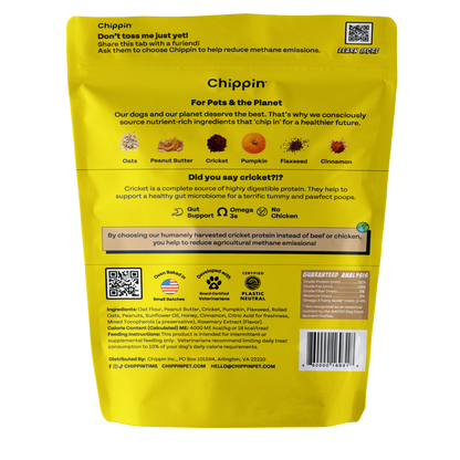 Chippin Superfood Gut-Health Peanut Butter Cricket Pumpkin Treats