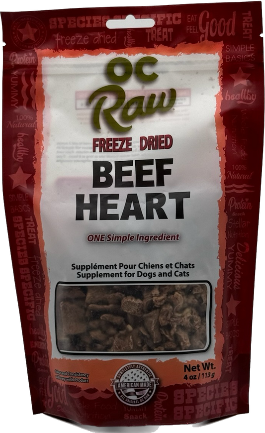OC Raw Freeze-Dried Beef Hearts