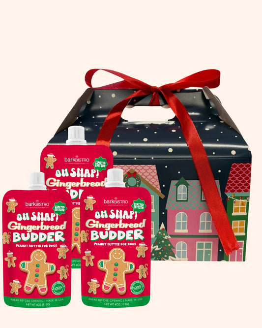 Oh Snap! Gingerbread Buddy Budder dog peanut butter