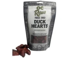 OC Raw Duck Hearts Freeze-Dried Treats, 4-oz