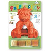 Yeti Dog Chew Yak Yeti Puff & Play Dog Toy, Orange